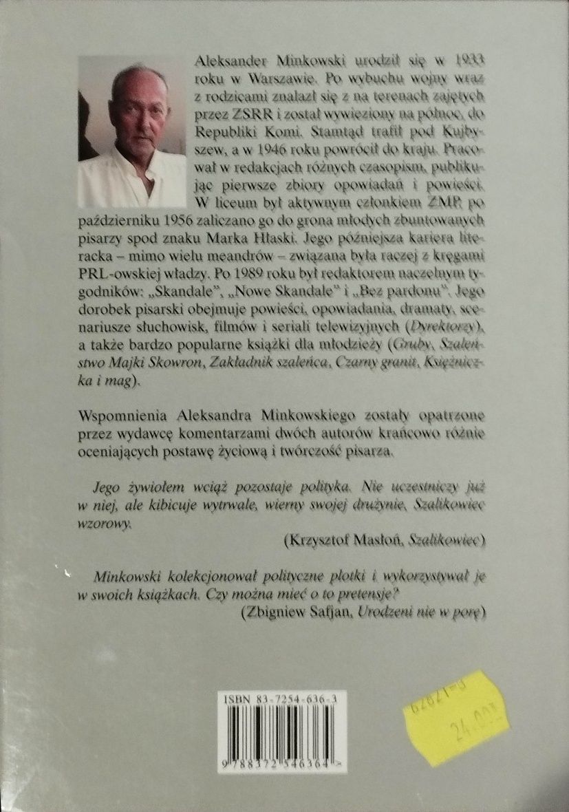 W niełasce u Pana Boga. Aleksander Minkowski. Stracone ?pokolenie PRL