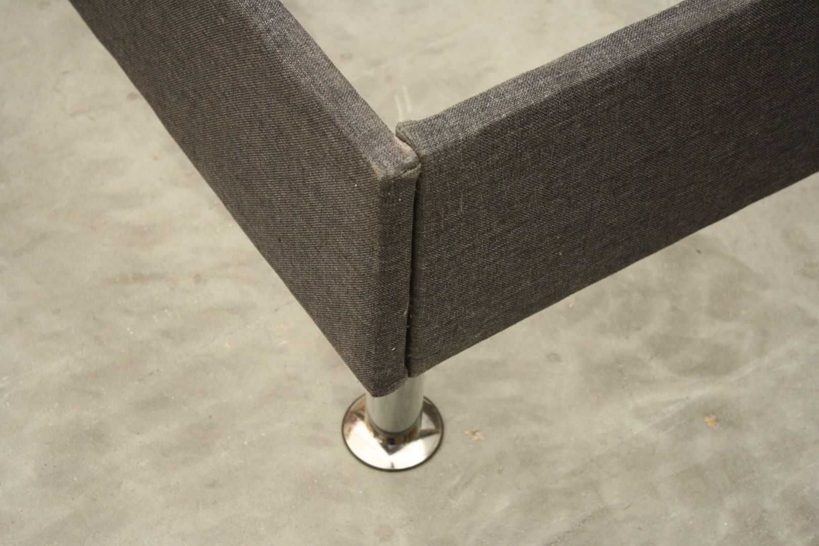 Łóżko drewniane 140x200 Tapicerowane szare płyta MDF BGM24.pl B 7138