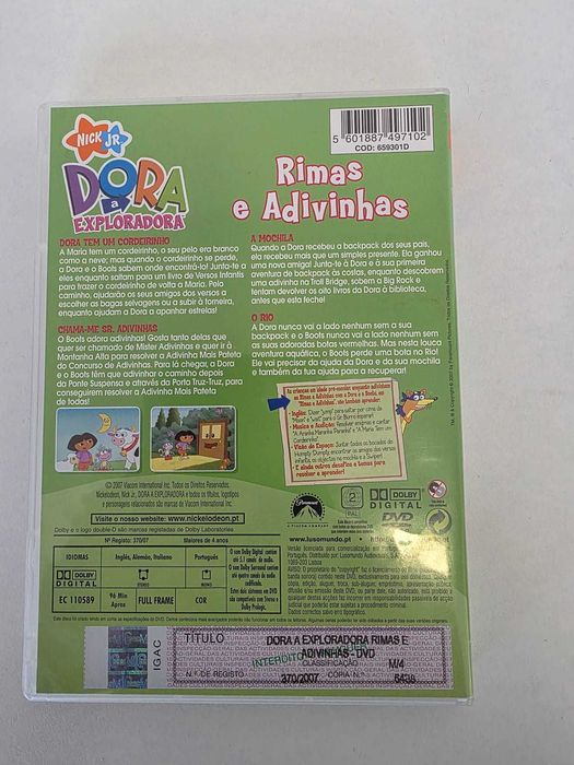 Lote 4 DVDs Infantis – Beatrix Potter, Dora, Todd e Xana Toc Toc
