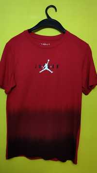 Koszulka t-shirt firmy Jordan Air czerwona z bawełny