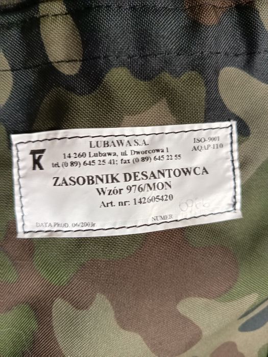 Plecak wojskowy ze stelażem
