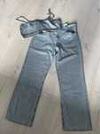 Nowy jeansowy cekinowy komplet top+spodnie Zara