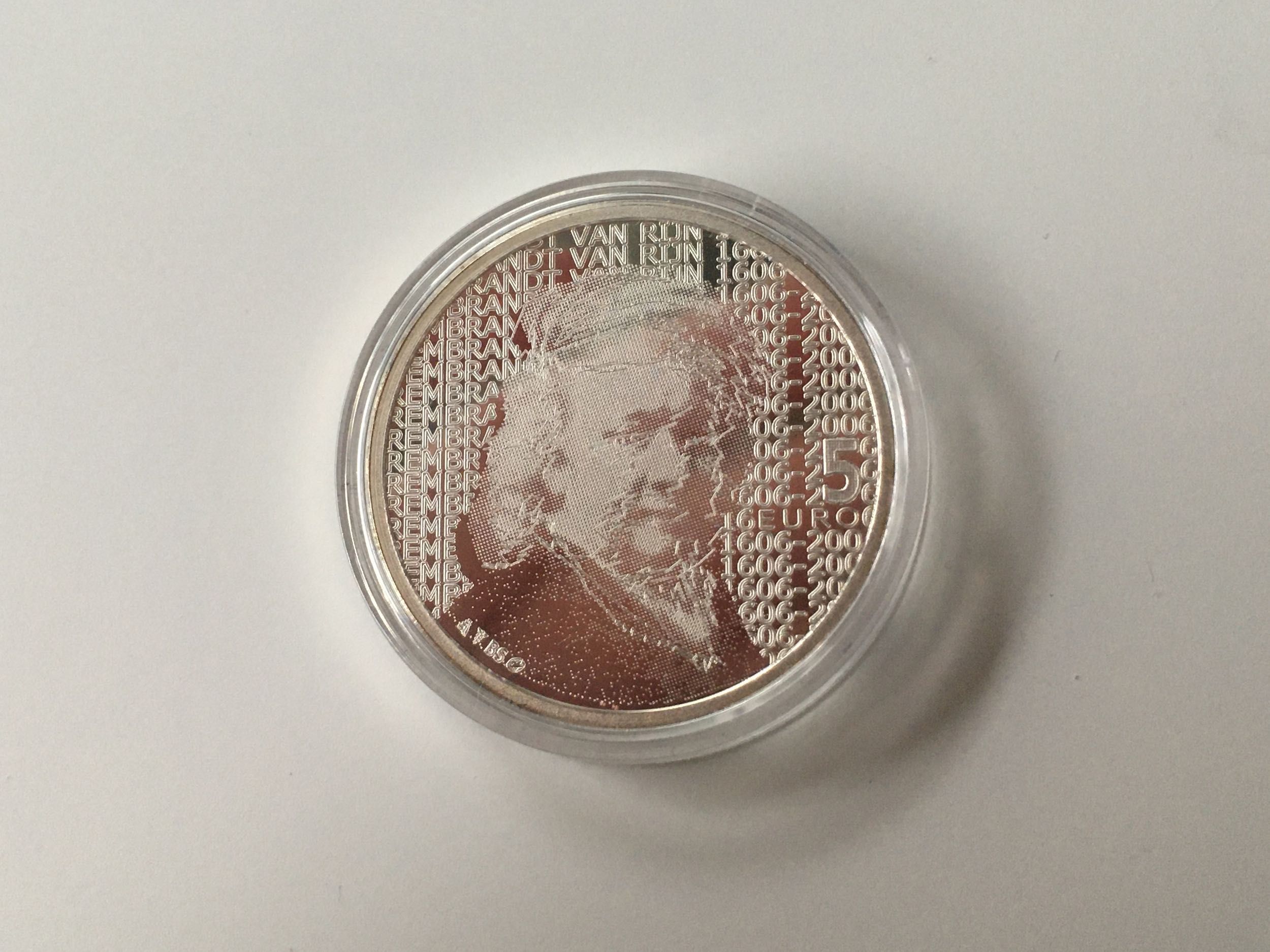 5 euro 2006 Rembrandt Holandia Nederland Srebrna Moneta Srebro 0,925