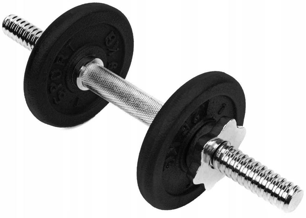 HANTLA ŻELIWNA 1x5kg hantel 5kg gryf obciążenie LU