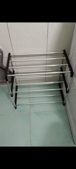 3 poziomowy Organizator na buty metalowy czarna szafka nowoczesna