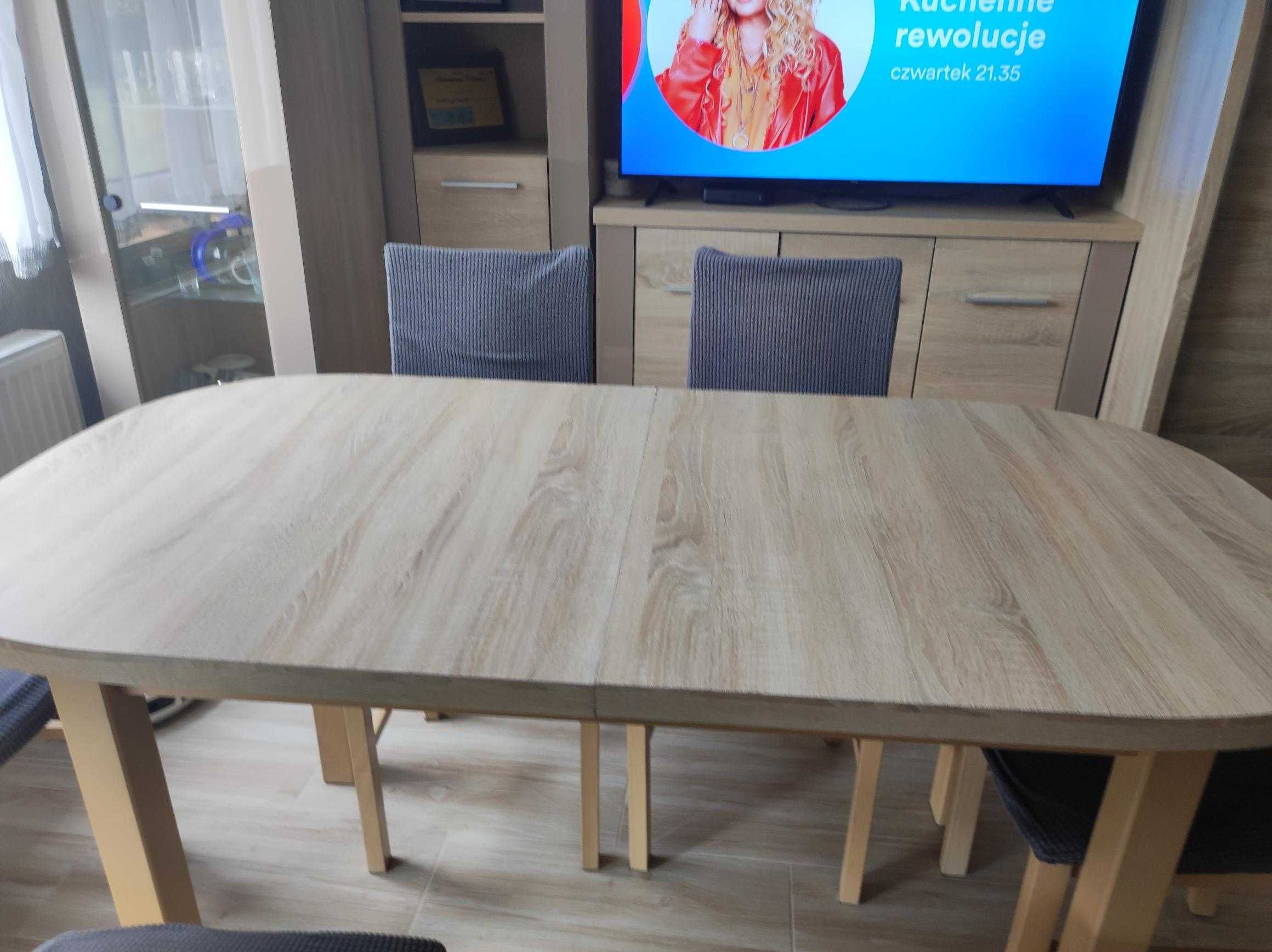 Stół w kolorze dębu sonoma