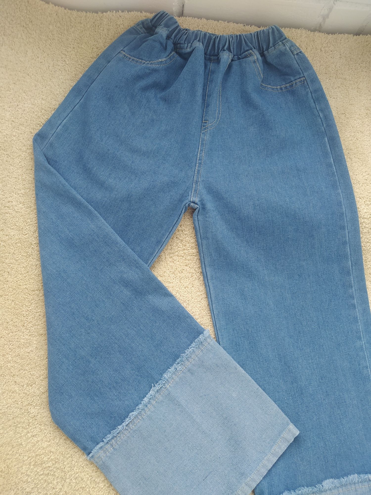 Широкие джинсы палаццо для девочки р.150-160