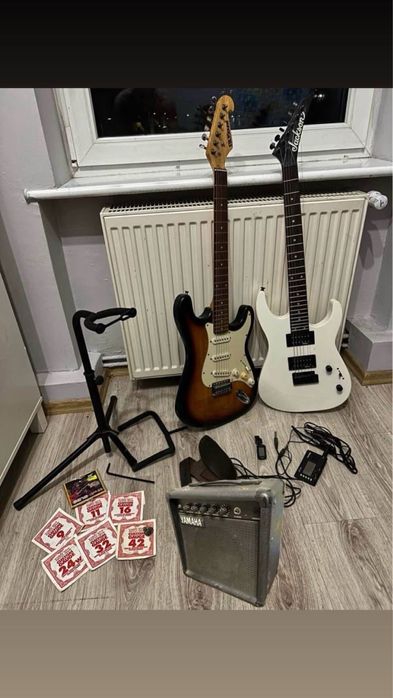 komplet firmowych gitar elektrycznych