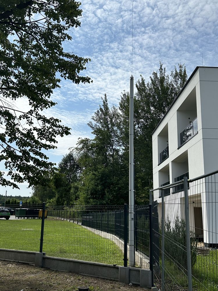 Słup/Maszt pod Oświetlenie - Światłowód - Monitoring - Flagi 7m