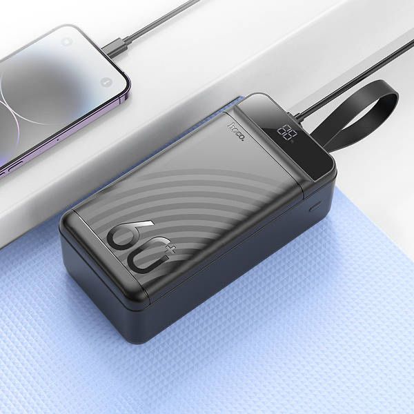 Повербанк зі швидкою зарядкою 22.5W HOCO J123C 60000mAh |3USB