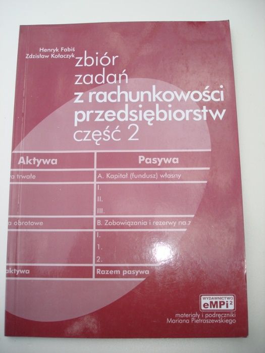 Zbiór zadań z rachunkowości przedsiębiorstw cz.2