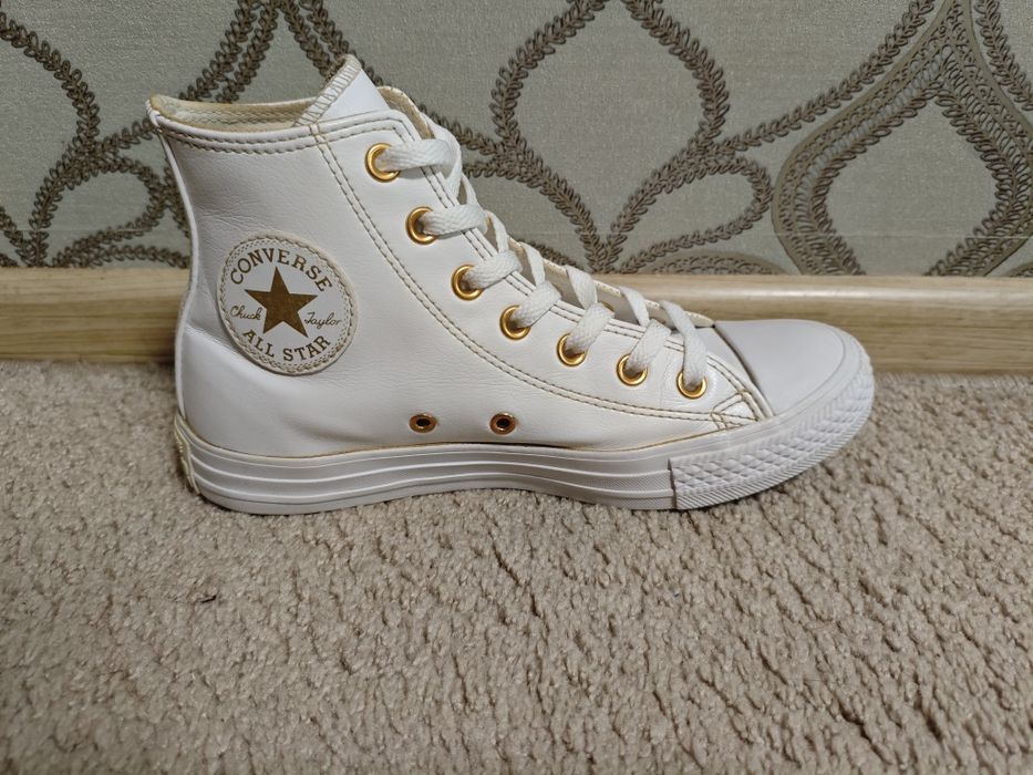 Оригинал Converse chuck taylor all star white белые кожанные кеды