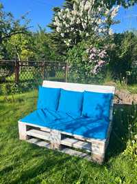 Meble ogrodowe z palet wraz z poduszkami na balkon ,ogród, taras