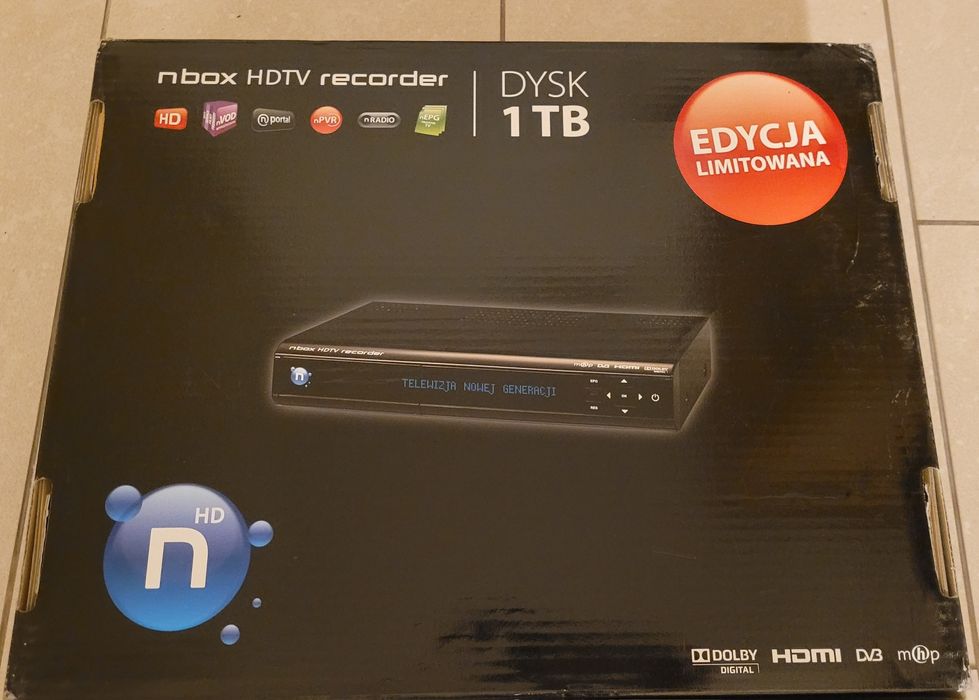 Dekoder nbox HDTV rekorder ,Dysk 1TB NOWY OKAZJA!