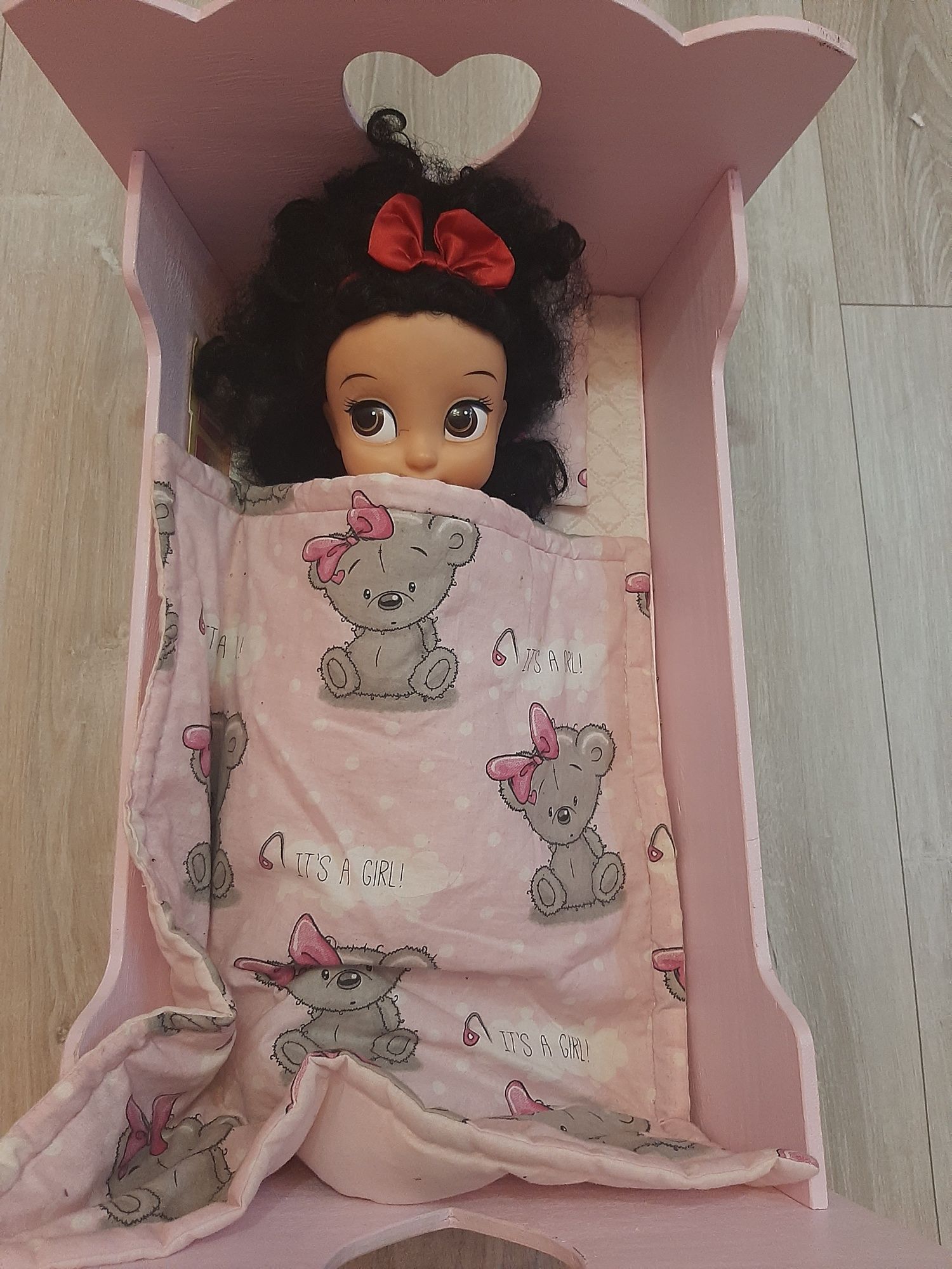 Ліжечко для ляльки дерев'яне
