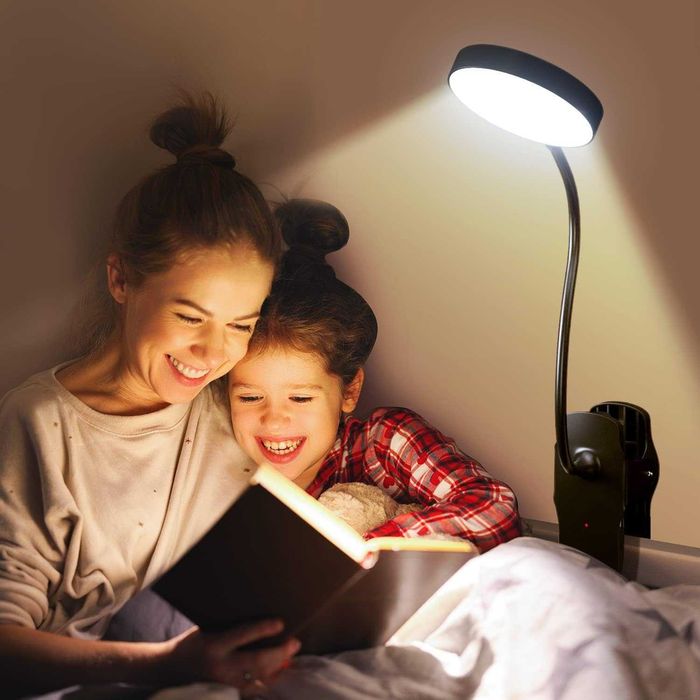 Lampka do czytania biurkowa nocna LED wiele funkcji bezprzewodowa