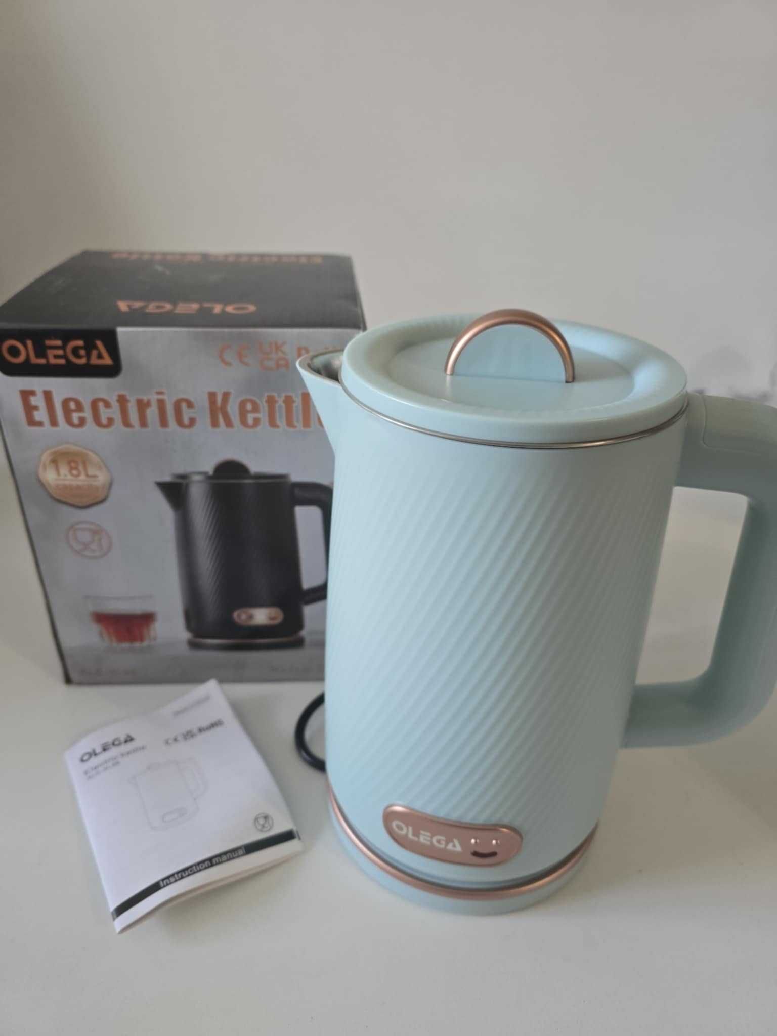 OLEGA Czajnik elektryczny - 1800W Szybko nagrzewający się bez BPA