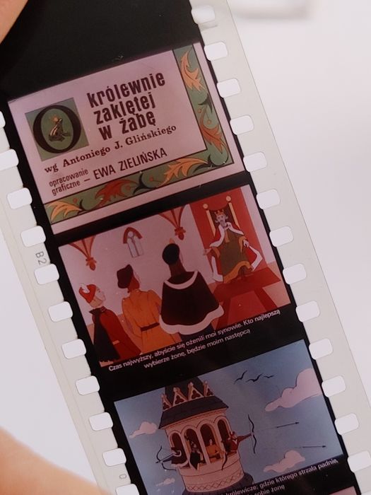 BajkA na rzutnik O KRÓLEWNIE ZAKLĘTEJ W ŻABĘ bajki na kliszach prl