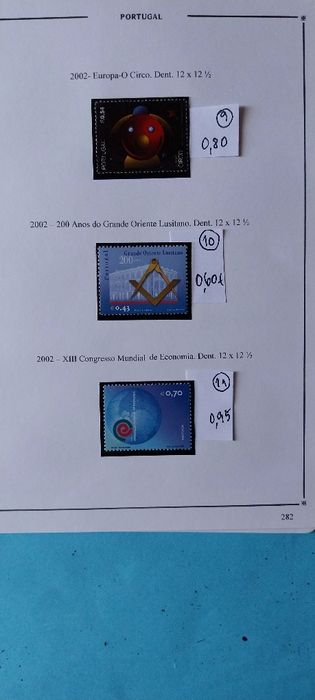 Selos de Portugal. Ano 2002. Novos c/ Goma original. Ref.22/08
