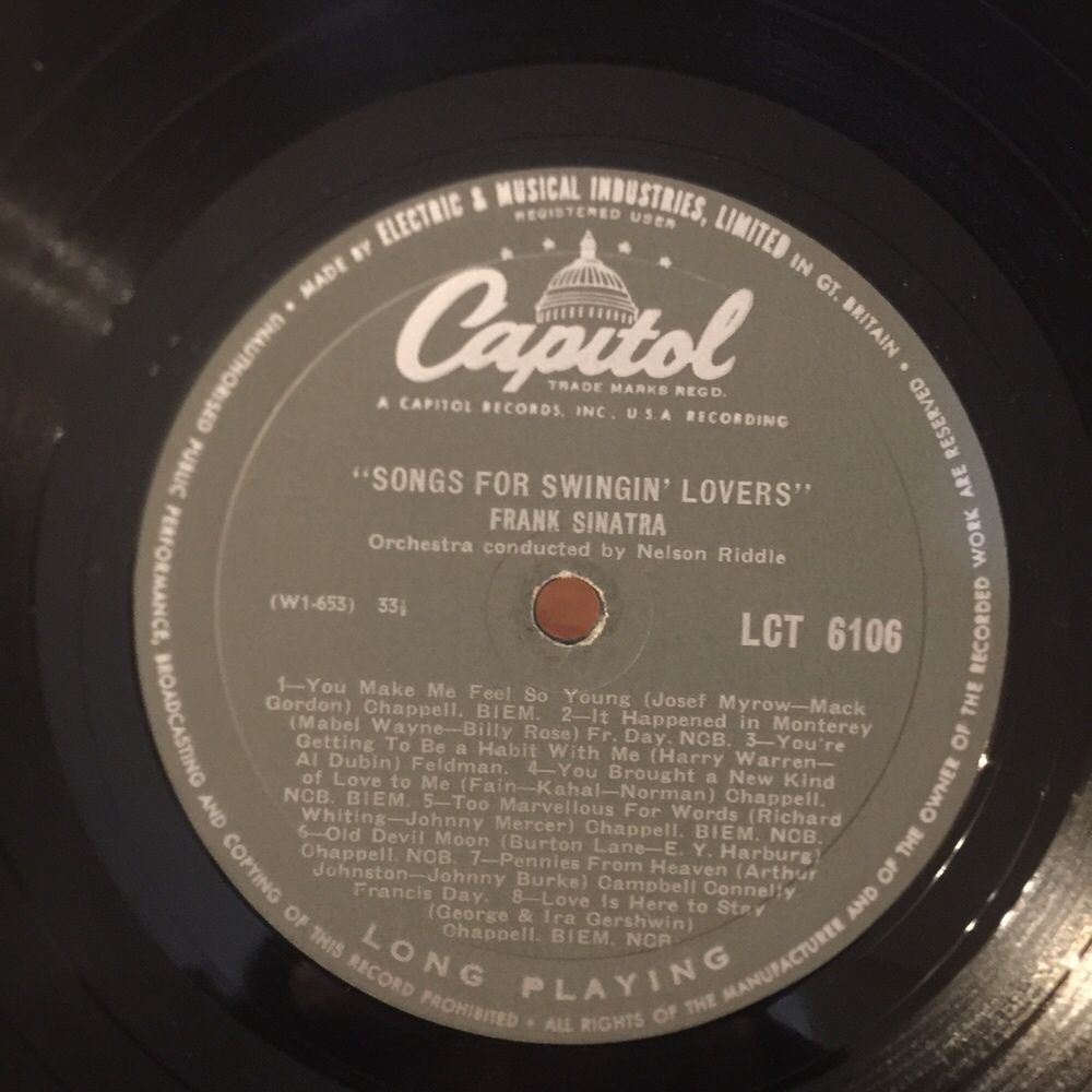 Vinil 33 1/3 Frank Sinatra - songs for swingin lovers -