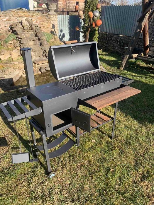 Мангал-гриль на 8 шампурів з пічкою