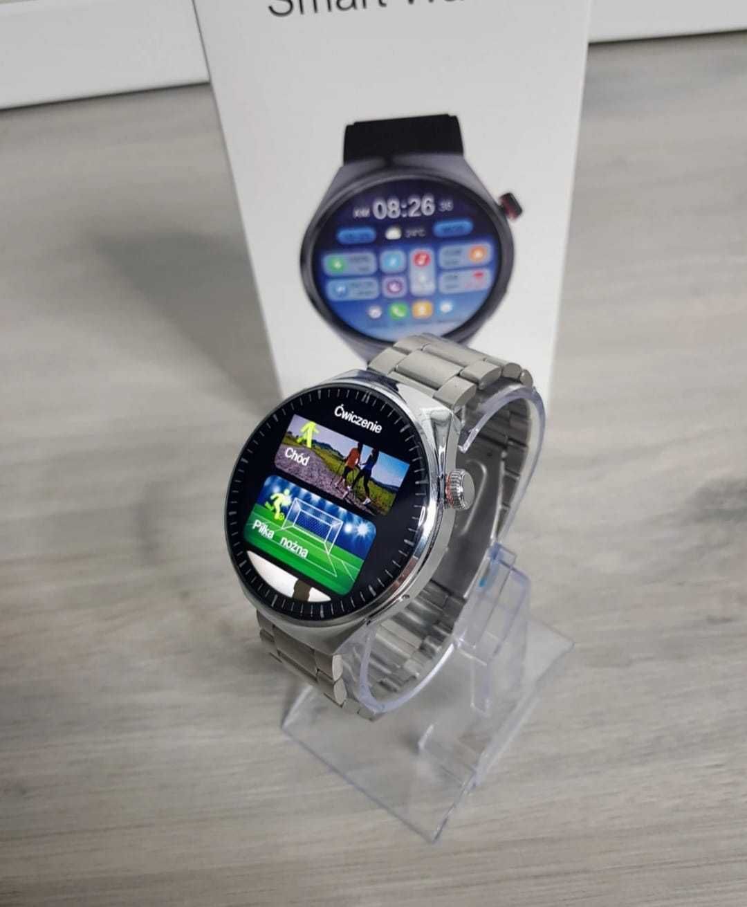 Nowy smartwatch srebrny