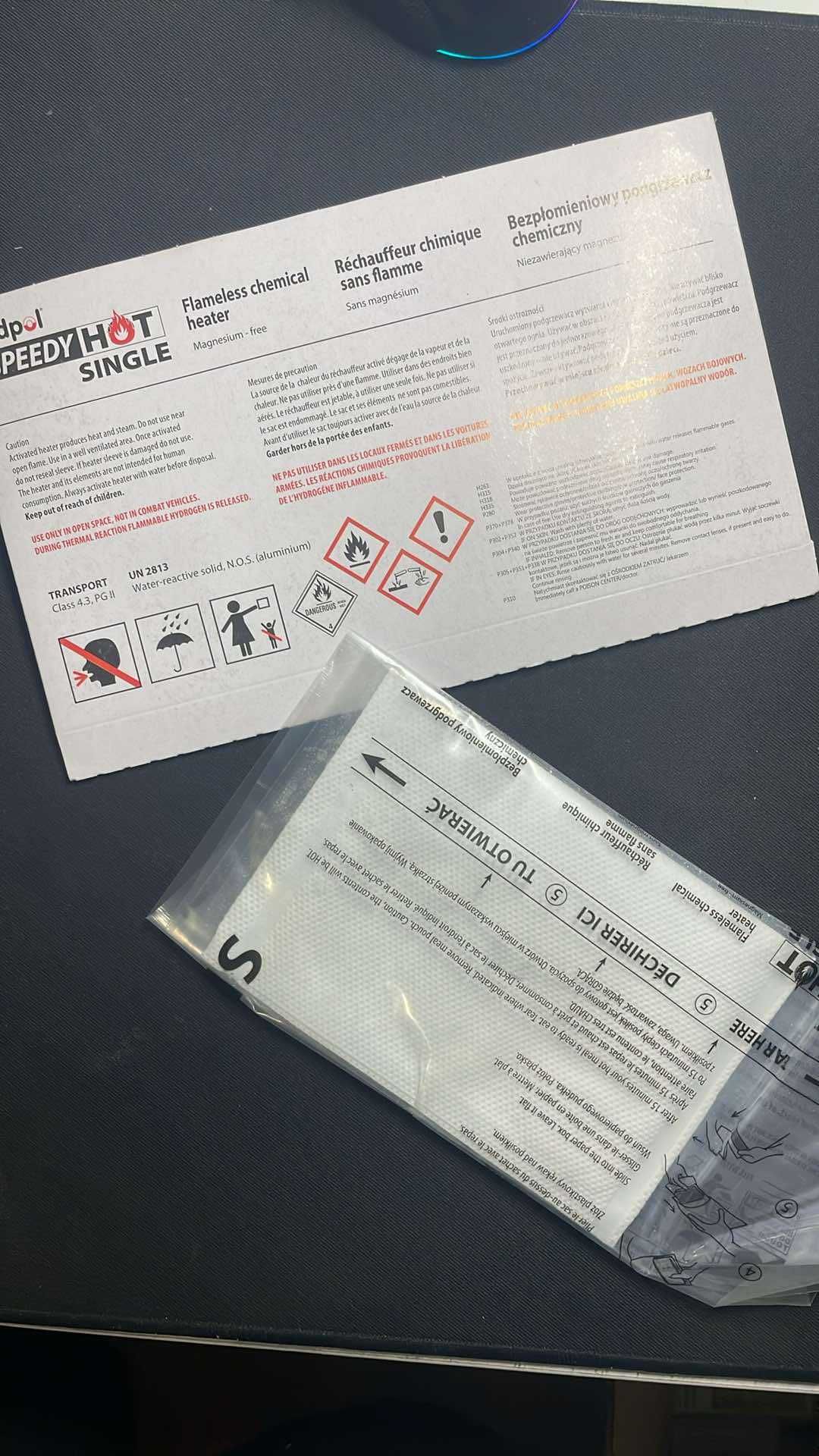 Zestaw 6 sztuk Bezpłomiennych Podgrzewaczy Chemicznych Dań Posiłkowych