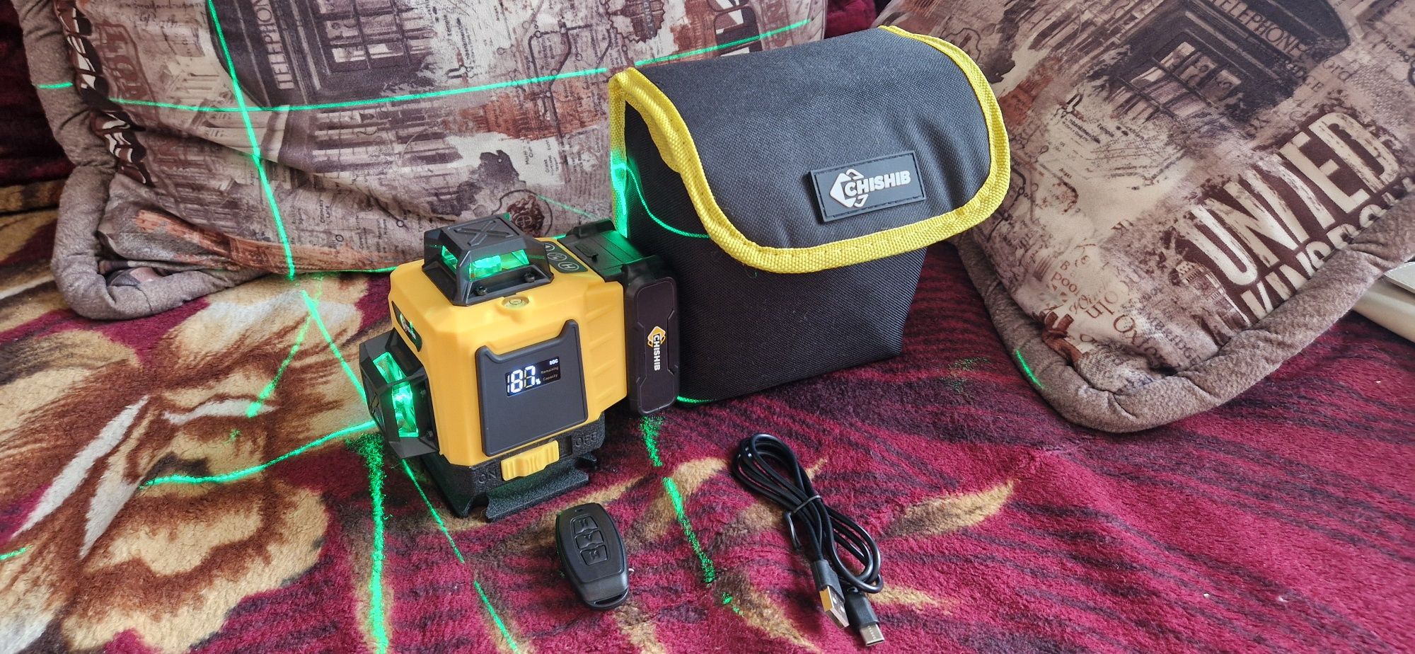 Лазерный уровень 3D с батареей 3000mAh новый