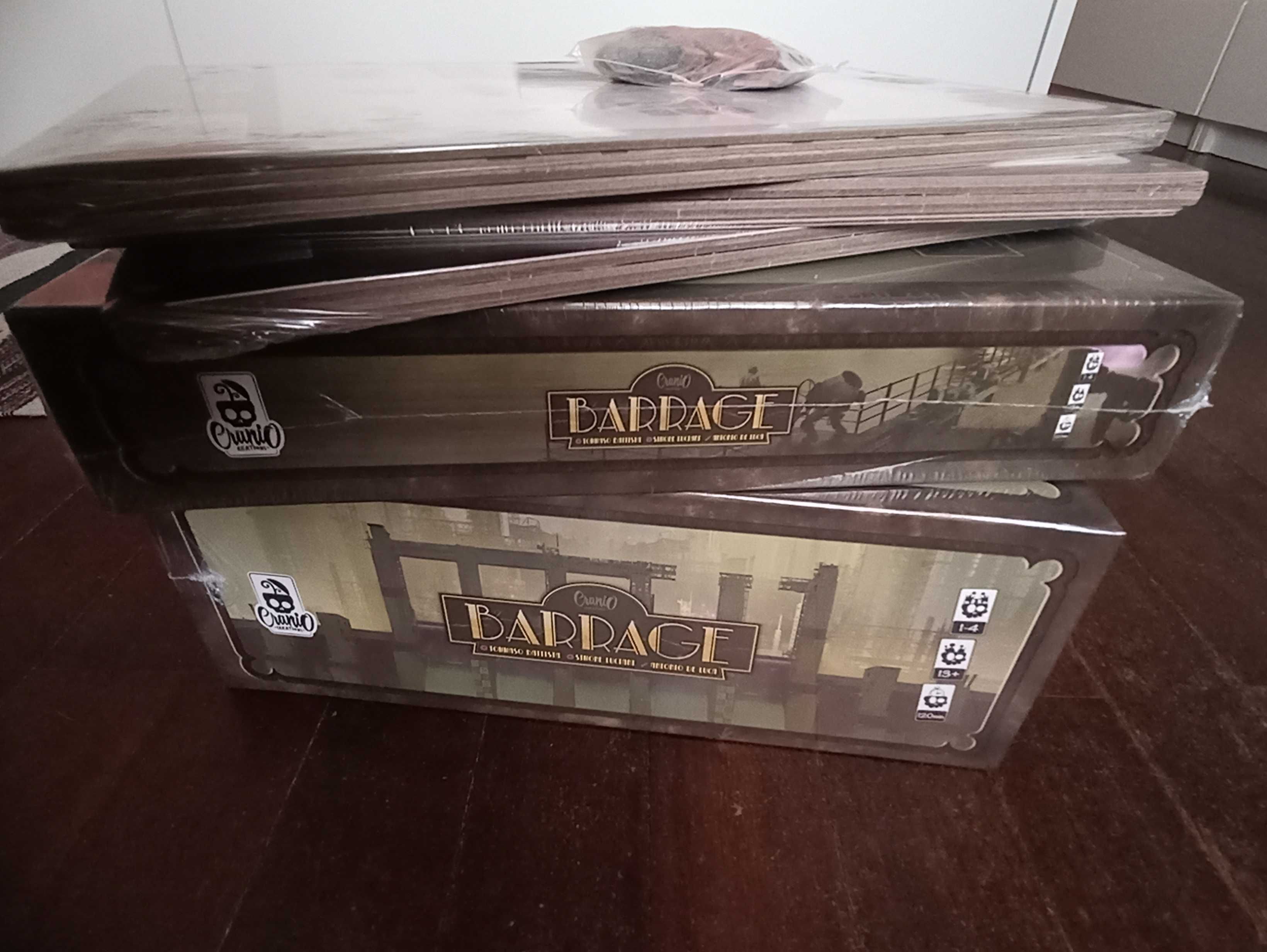 Jogo de tabuleiro *selado* Barrage (board game) + 3 expansões + extras