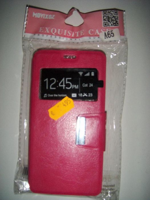 Capa flip rosa para meo A65