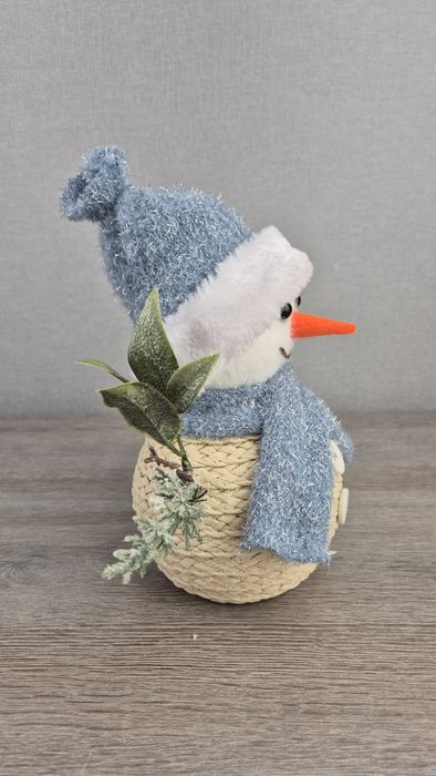 Новорічний Сніговик ручної роботи (Різдвяний декор)
