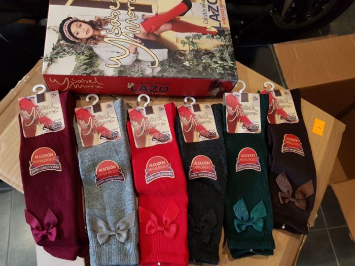 Meia alta laço até ao joelho