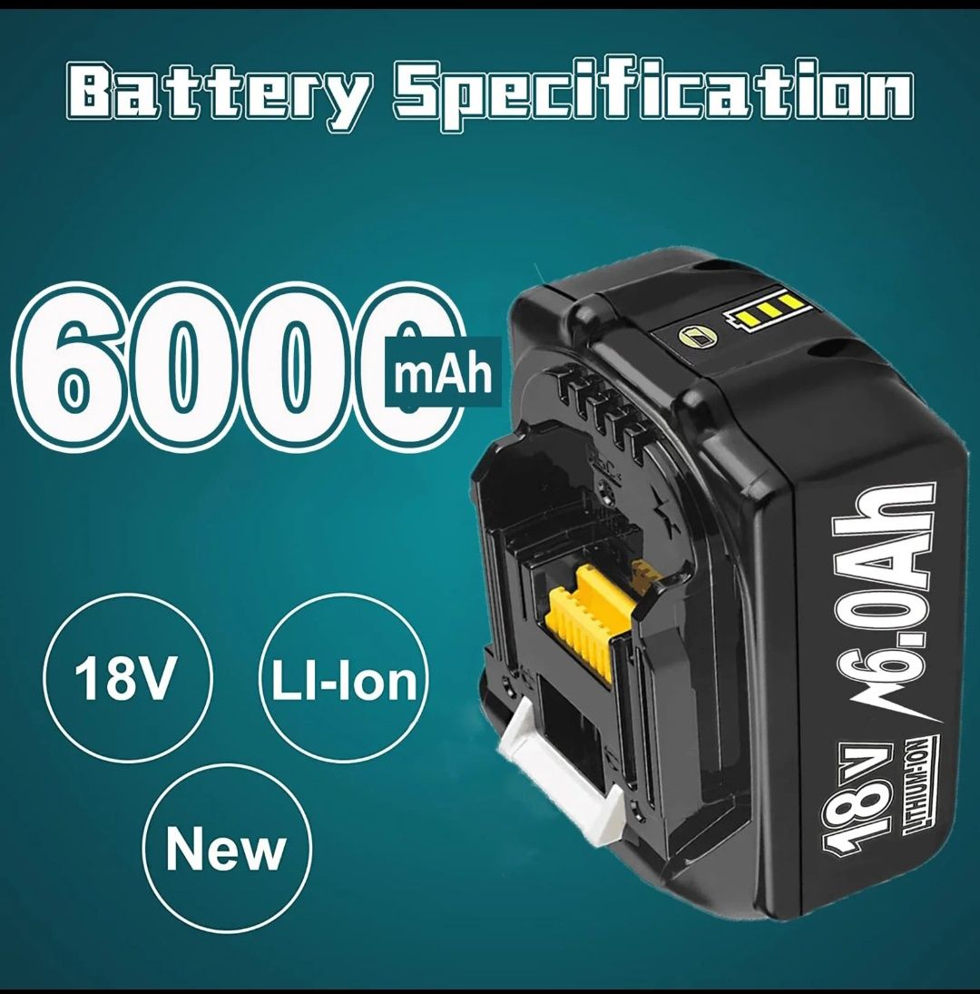 6,0 Ah! Baterias para MAKITA. Novas. Em stock!