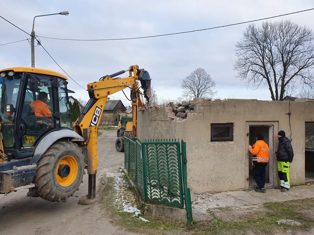 Usługi koparko ładowarką koparką,  minikoparka, ładowarka, rozbiórki