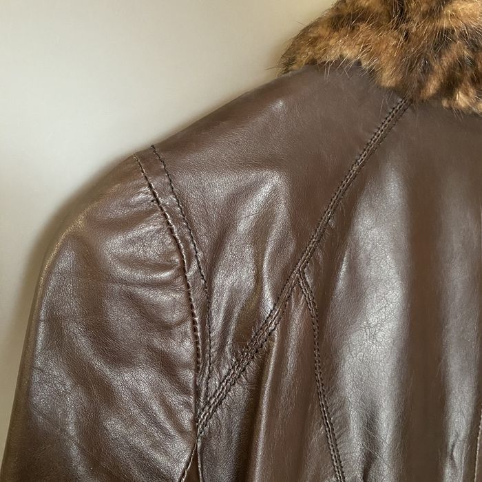 Куртка кожаная весенняя натуральная с мехом