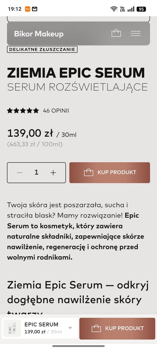 Serum rozświetlające firmy BIKOR