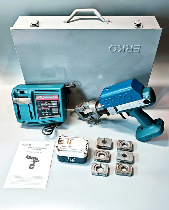 Zaciskarka Akumulatorowa Makita ERKO EP 300 Praska + Zestaw szczęk Box