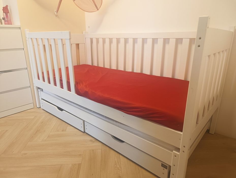 Łóżko piętrowe 80 x 180 lano meble Emilka białe