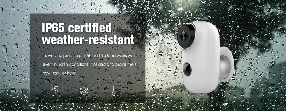 Câmara IP Vigilância • 1080P •WI-FI • Sem Fios • Solar+Bateria • IP65
