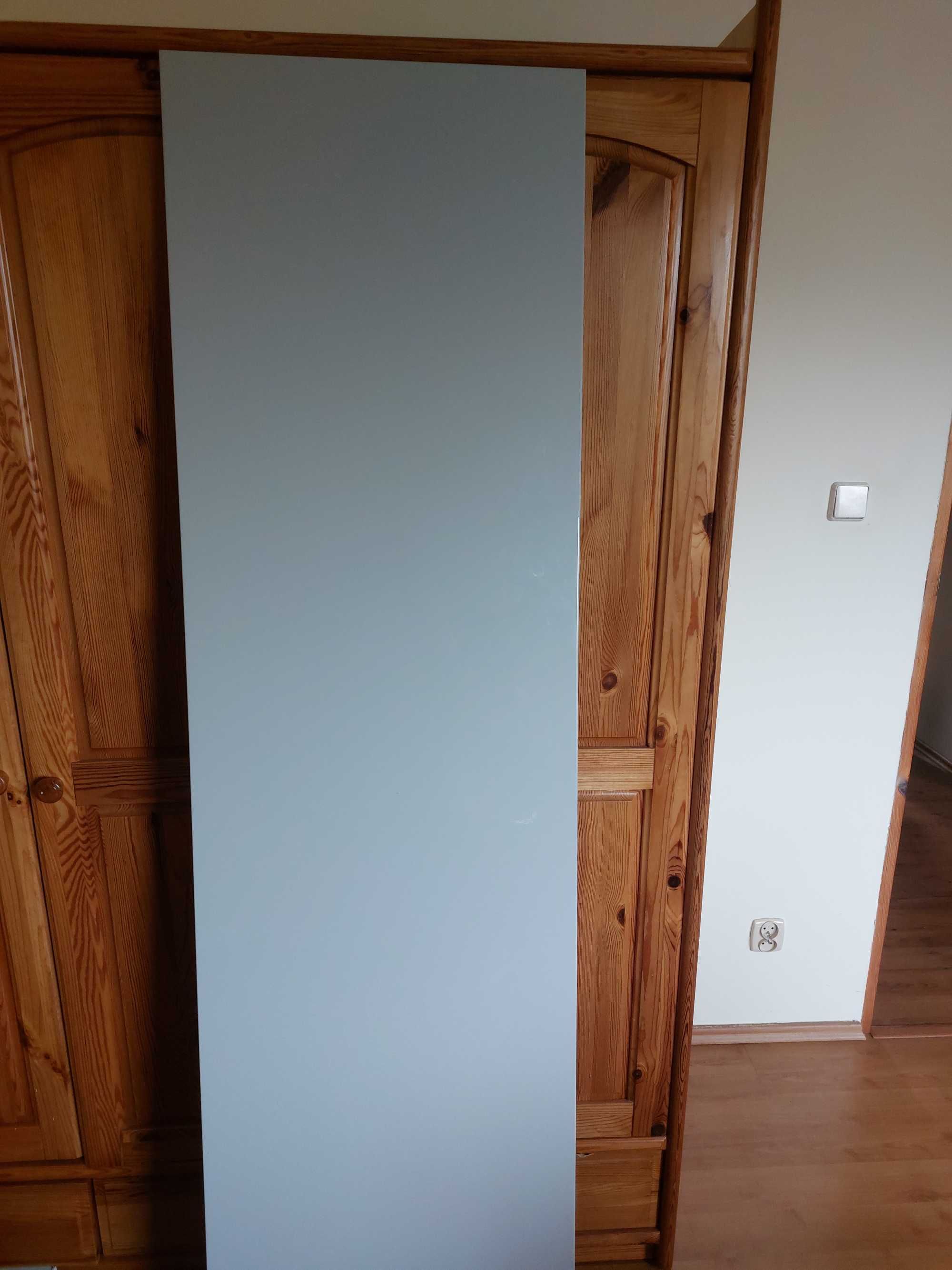 Drzwi do szafy PAX FERDAL IKEA jasnoszary połysk