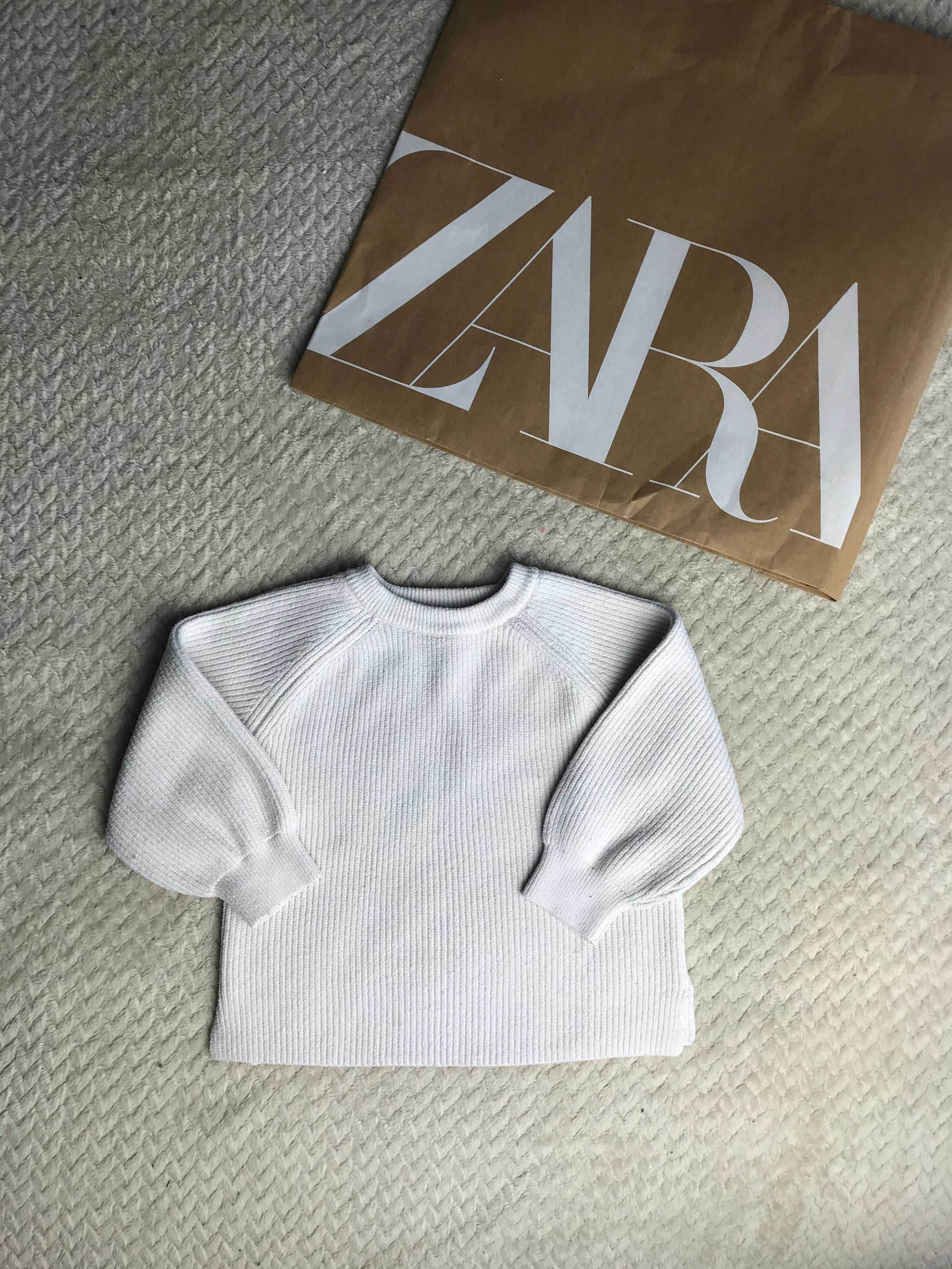 Sweterek Zara 86 kremowy sweter oversize
