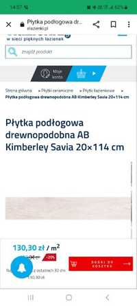 Płytka podłogowa drewnopodobna AB Kimberley Savia 20x114 cm
