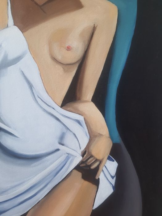 Pintura a óleo  não emoldurada