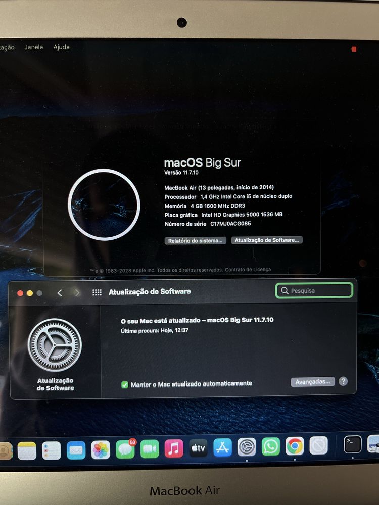 MacBook Air 13” (2014) - i5 | 4GB RAM | SSD Rápido | Bom Estado
