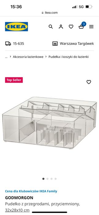 Ikea goddmorgon organizer do szafki lazienki