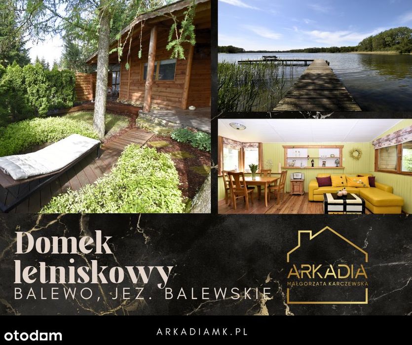 Dom letniskowy nad Jeziorem Balewskim Duża działka Linia brzegowa
