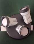 Plafonier preto 3 focos