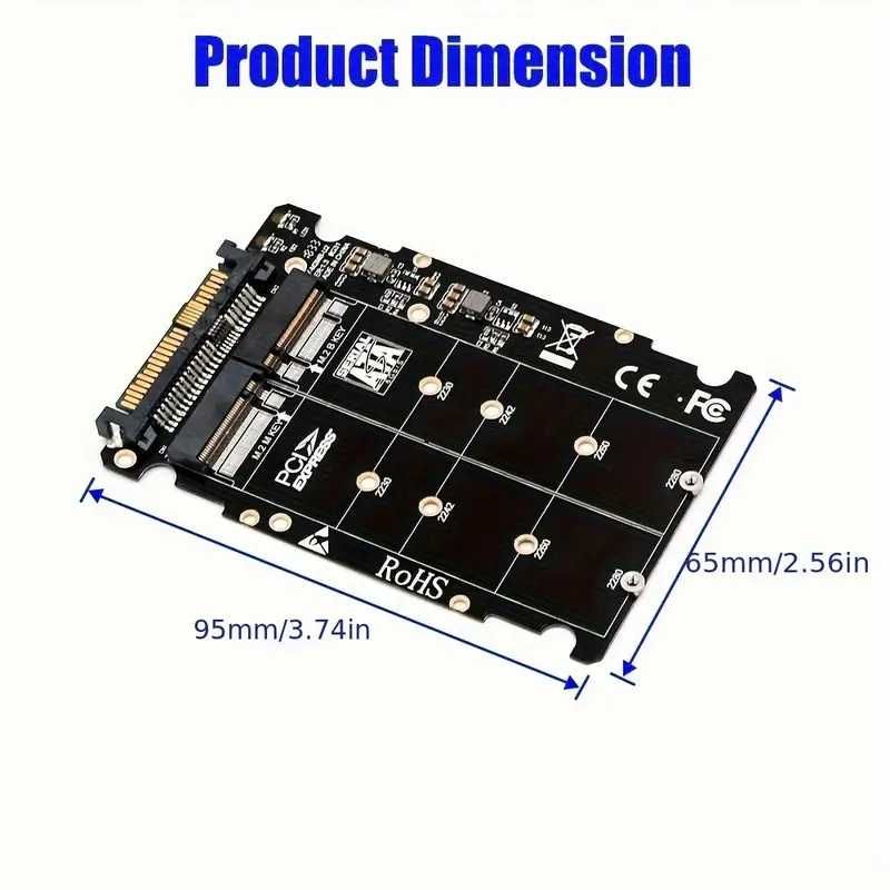 Adapter dysku M.2 SATA (NGFF) lub PCI-E (NVME) do U.2 (SFF-8639)