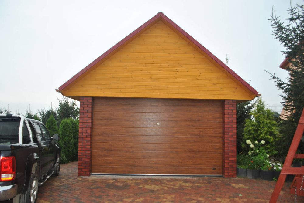 3,5 x 3 m, Złoty dąb, Orzech, Mahoń, Drzwi garażowe, brama garażowa