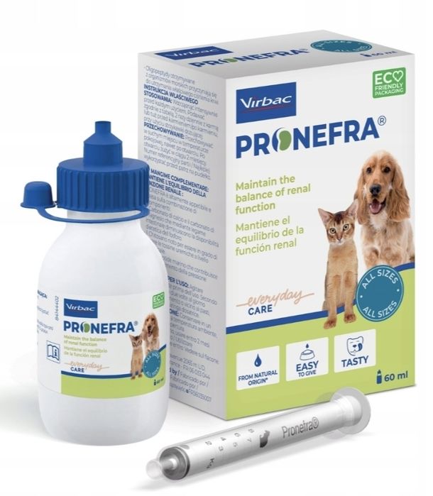 Virbac Pronefra 60 ml – mieszanka wspomagająca psy i kotów na nerki ko